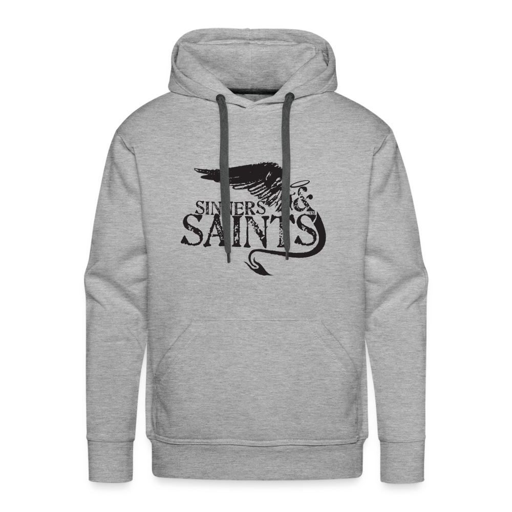 Men’s Premium Hoodie - Black Logo - PRE-ORDER - heather grey