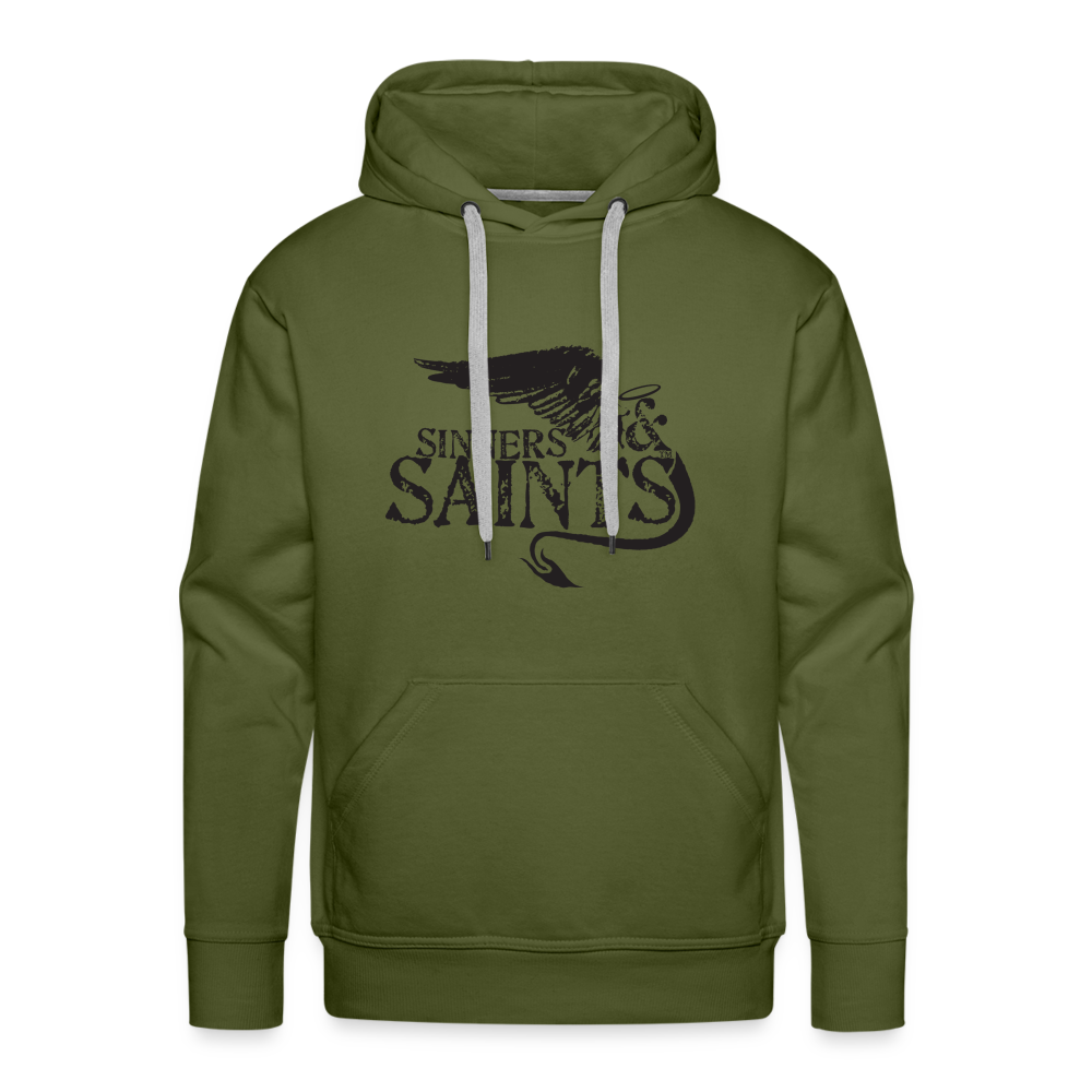 Men’s Premium Hoodie - Black Logo - PRE-ORDER - olive green